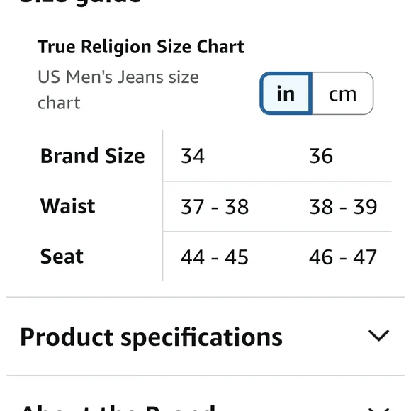 True Religion Ricky Flap Pocket Blue Relaxed Straight Jeans Classic Style Straight